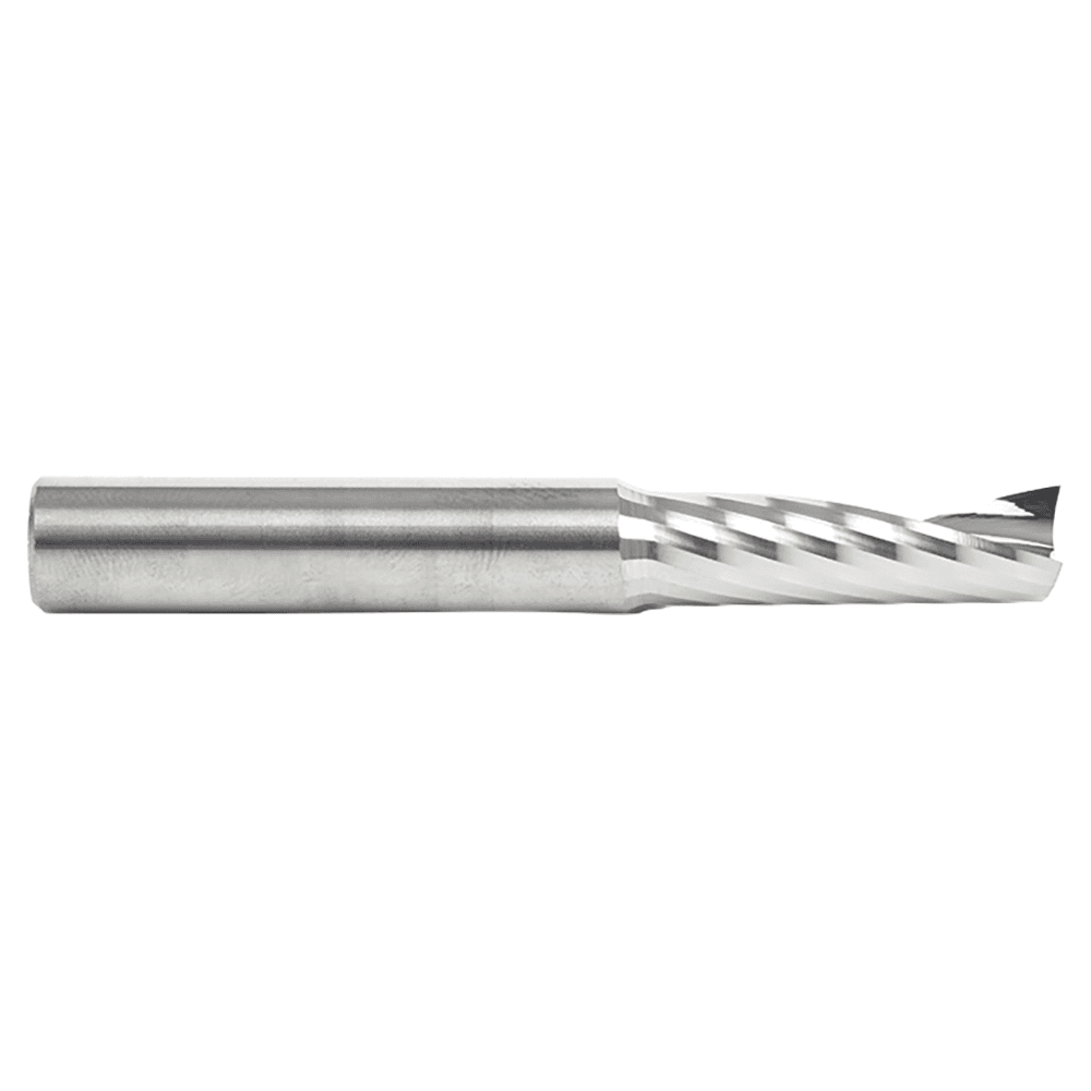 10mm Dia x 30mm Metric Solid Carbide CNC Spiral 'O' Single Flute, Plastic Cutting, 10mm Shank, 76mm Long Up-Cut Router Bit Alt 2 - Image