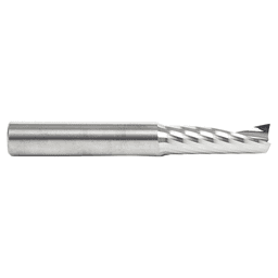 10mm Dia x 30mm Metric Solid Carbide CNC Spiral 'O' Single Flute, Plastic Cutting, 10mm Shank, 76mm Long Up-Cut Router Bit Alt 2 - Image
