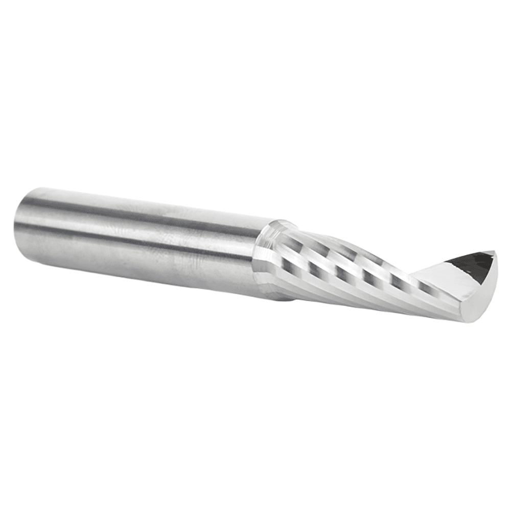 10mm Dia x 30mm Metric Solid Carbide CNC Spiral 'O' Single Flute, Plastic Cutting, 10mm Shank, 76mm Long Up-Cut Router Bit Alt 3 - Image