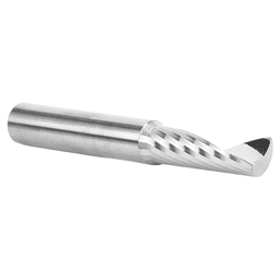 10mm Dia x 30mm Metric Solid Carbide CNC Spiral 'O' Single Flute, Plastic Cutting, 10mm Shank, 76mm Long Up-Cut Router Bit Alt 3 - Image