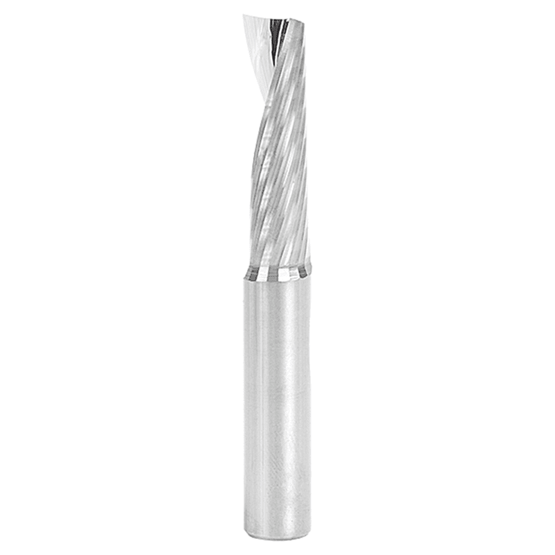 10mm Dia x 35mm Metric Solid Carbide CNC Spiral 'O' Single Flute, Plastic Cutting, 10mm Shank, 76mm Long Up-Cut Router Bits Alt 1 - Image