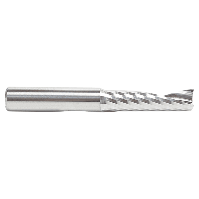 10mm Dia x 35mm Metric Solid Carbide CNC Spiral 'O' Single Flute, Plastic Cutting, 10mm Shank, 76mm Long Up-Cut Router Bits Alt 2 - Image