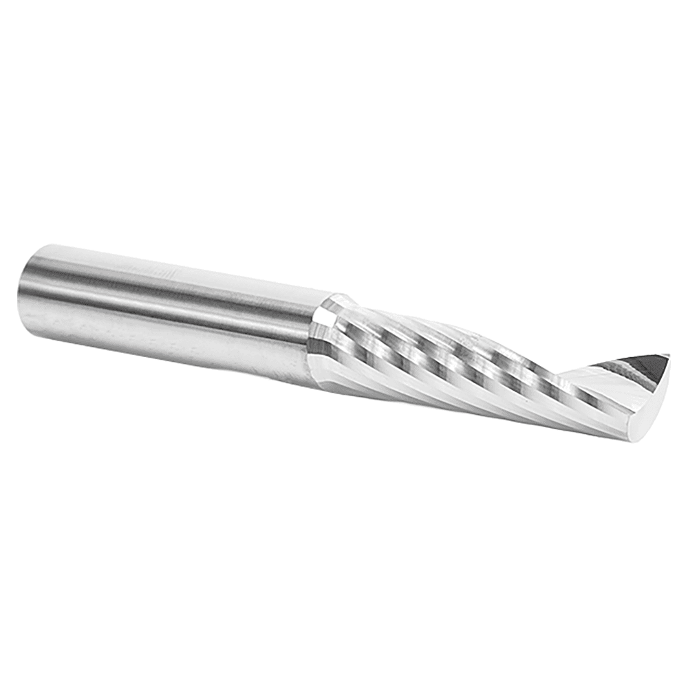 10mm Dia x 35mm Metric Solid Carbide CNC Spiral 'O' Single Flute, Plastic Cutting, 10mm Shank, 76mm Long Up-Cut Router Bits Alt 3 - Image