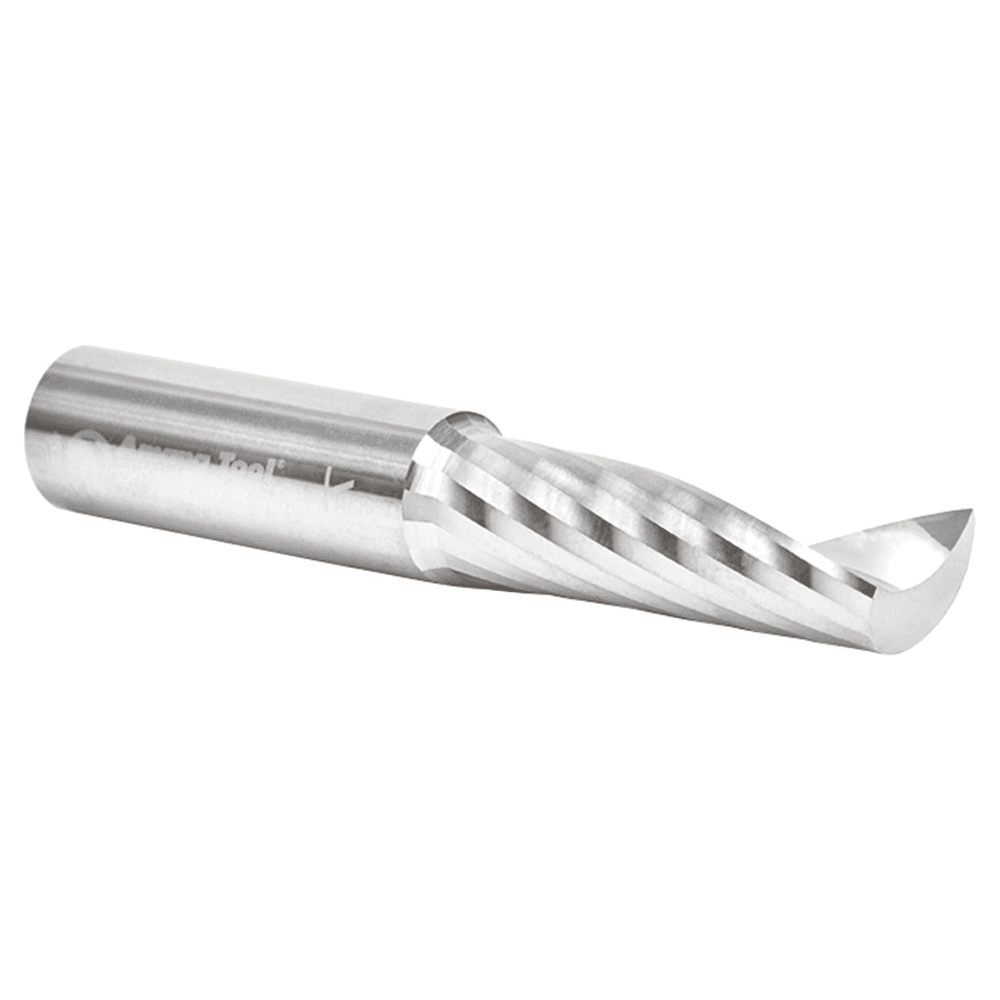 12mm Dia x 38mm Metric Solid Carbide CNC Spiral 'O' Single Flute, Plastic Cutting, 12mm Shank, 76mm Long Up-Cut Router Bit Alt 3 - Image