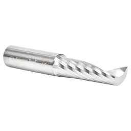 12mm Dia x 38mm Metric Solid Carbide CNC Spiral 'O' Single Flute, Plastic Cutting, 12mm Shank, 76mm Long Up-Cut Router Bit Alt 3 - Image