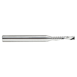 4mm Dia x 20mm Metric Solid Carbide CNC Spiral 'O' Single Flute, Plastic Cutting, 6mm Shank, 64mm Long Down-Cut Router Bit Alt 1 - Image