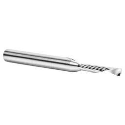 4mm Dia x 20mm Metric Solid Carbide CNC Spiral 'O' Single Flute, Plastic Cutting, 6mm Shank, 64mm Long Down-Cut Router Bit Alt 2 - Image