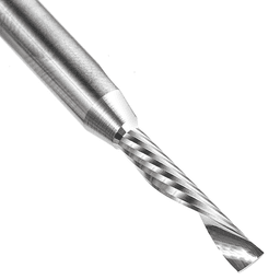 4mm Dia x 20mm Metric Solid Carbide CNC Spiral 'O' Single Flute, Plastic Cutting, 6mm Shank, 64mm Long Down-Cut Router Bit Alt 3 - Image