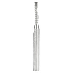 4mm Dia x 20mm Metric Solid Carbide CNC Spiral 'O' Single Flute, Plastic Cutting, 6mm Shank, 64mm Long Down-Cut Router Bit Main - Image