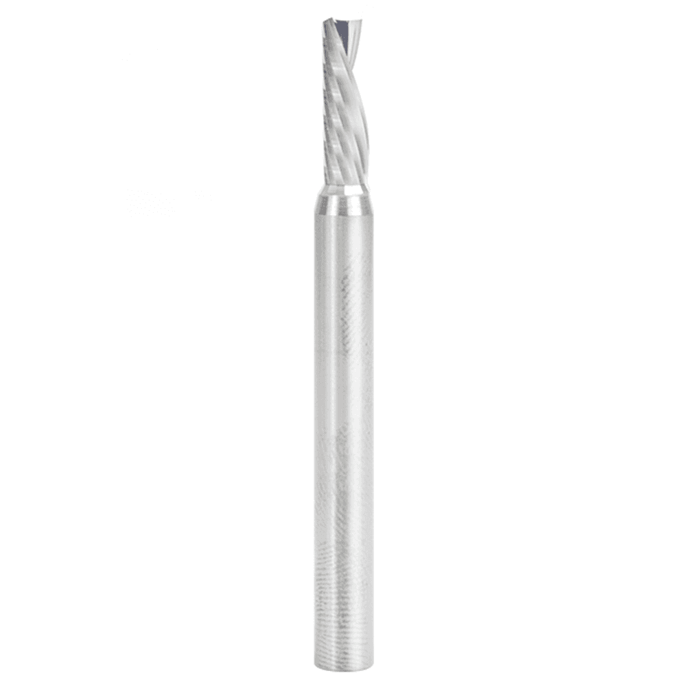 5mm Dia x 16mm Metric Solid Carbide CNC Spiral 'O' Single Flute, Plastic Cutting, 6mm Shank, 64mm Long Down-Cut Router Bit Alt 1 - Image