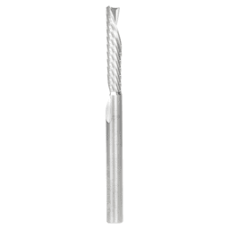 6mm Dia x 30mm Metric Solid Carbide CNC Spiral 'O' Single Flute, Plastic Cutting, 6mm Shank, 76mm Long Down-Cut Router Bit Alt 1 - Image