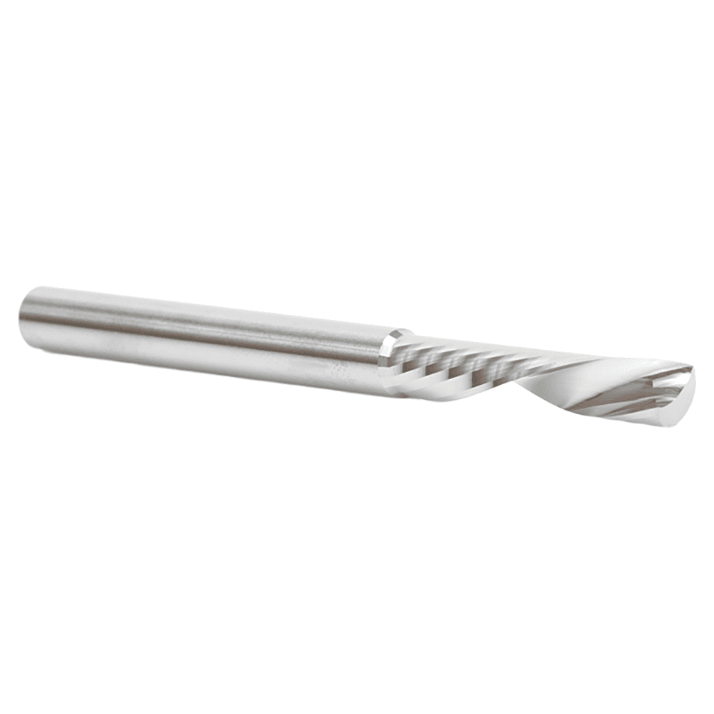6mm Dia x 30mm Metric Solid Carbide CNC Spiral 'O' Single Flute, Plastic Cutting, 6mm Shank, 76mm Long Down-Cut Router Bit Alt 3 - Image