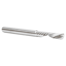 6mm Dia x 30mm Metric Solid Carbide CNC Spiral 'O' Single Flute, Plastic Cutting, 6mm Shank, 76mm Long Down-Cut Router Bit Alt 3 - Image