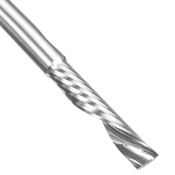 6mm Dia x 30mm Metric Solid Carbide CNC Spiral 'O' Single Flute, Plastic Cutting, 6mm Shank, 76mm Long Down-Cut Router Bit Alt 4 - Image