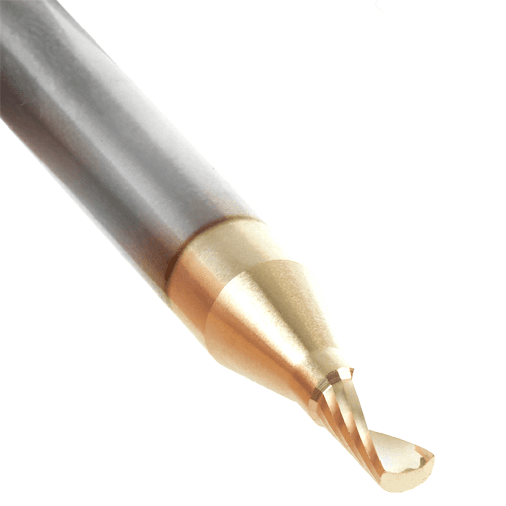 1/8" x 2" x 1/4" Up-Cut 'O' Aluminum Cutting CNC Spiral Router Bit, 1-Flute, 1/4" shank Alt 4 - Image