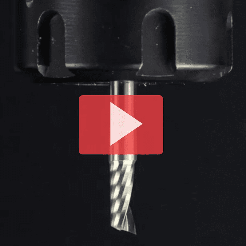57342-Z 1/4" x 2" Up-Cut 'O' Aluminum Cutting CNC Spiral Router Bit, 1-Flute, 1/4" shank Alt 6 - Image