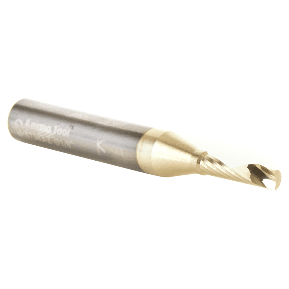 2" x 1/2" Up-Cut 'O' Aluminum Cutting CNC Spiral Router Bit, 1-Flute, 1/4" shank Alt 3 - Image