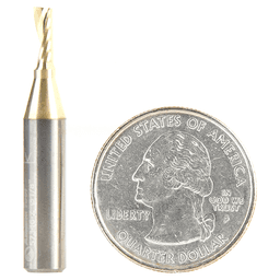 1/8" x 1-1/2" x 5/16" Up-Cut 'O' Aluminum Cutting CNC Spiral Router Bit, 1-Flute, 1/4" shank Alt 1 - Image
