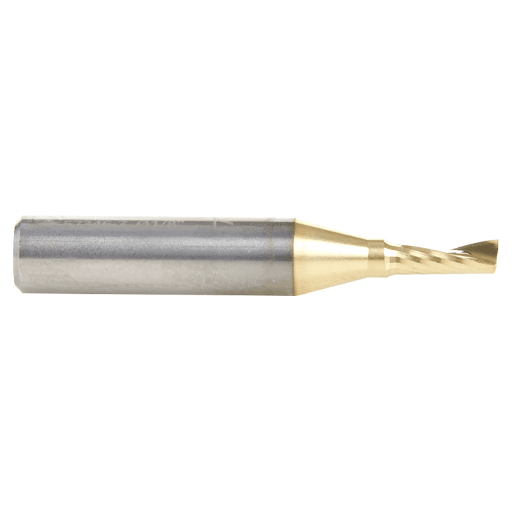 1/8" x 1-1/2" x 5/16" Up-Cut 'O' Aluminum Cutting CNC Spiral Router Bit, 1-Flute, 1/4" shank Alt 2 - Image