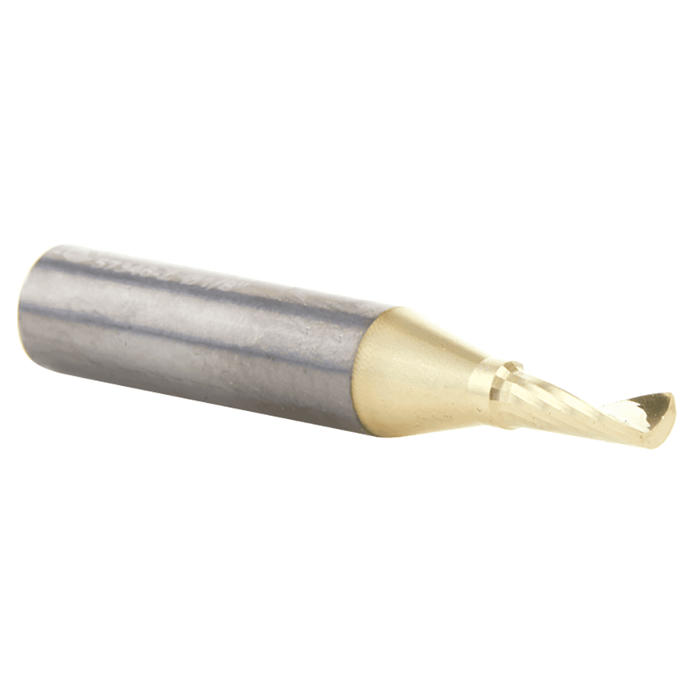 1/8" x 1-1/2" x 5/16" Up-Cut 'O' Aluminum Cutting CNC Spiral Router Bit, 1-Flute, 1/4" shank Alt 3 - Image