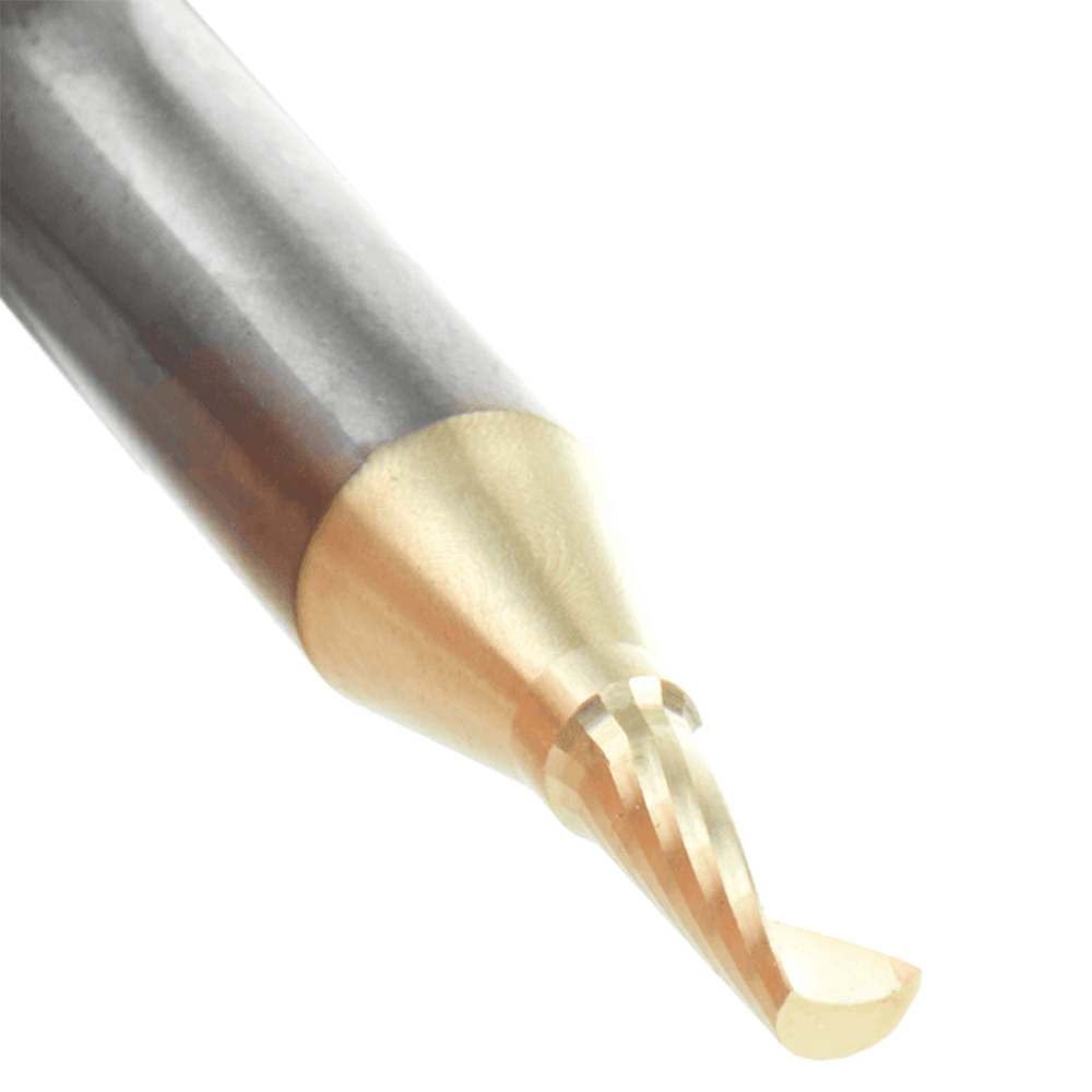 1/8" x 1-1/2" x 5/16" Up-Cut 'O' Aluminum Cutting CNC Spiral Router Bit, 1-Flute, 1/4" shank Alt 4 - Image