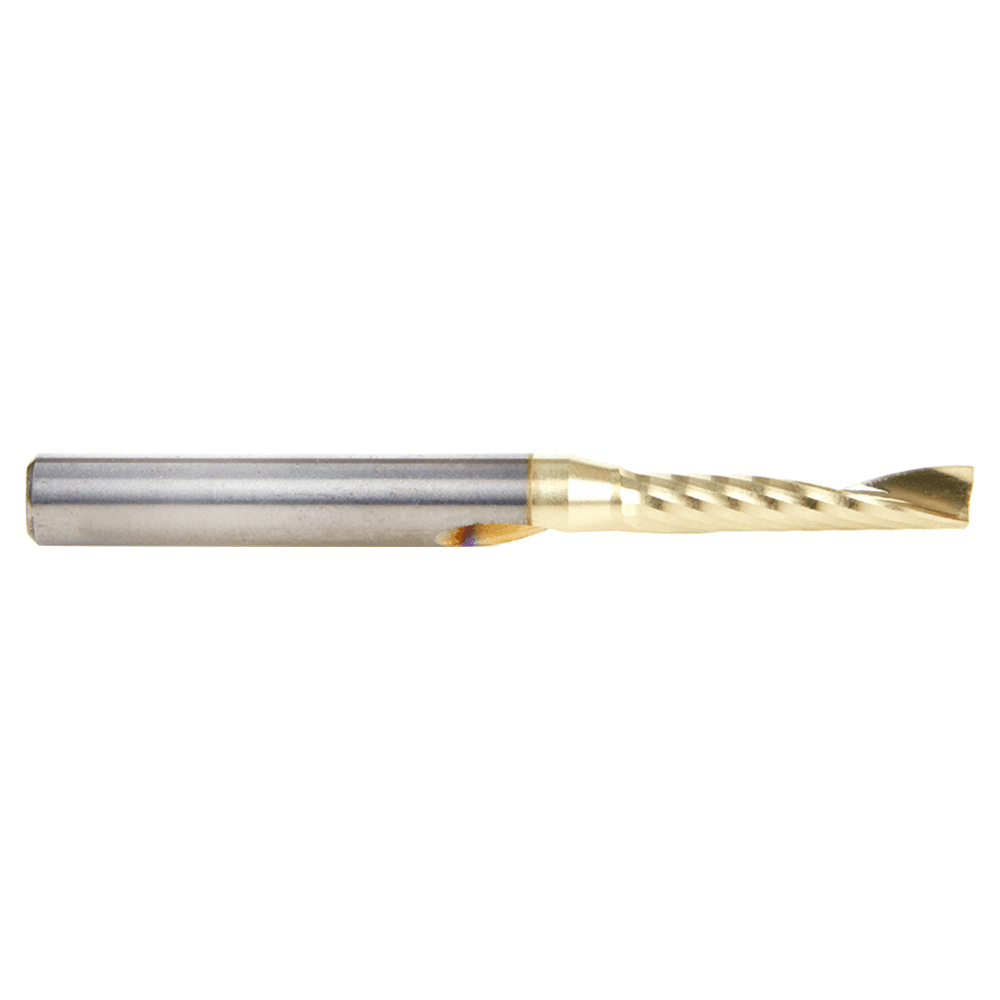 3/16" x 2-1/2" x 7/8" Up-Cut 'O' Aluminum Cutting CNC Spiral Router Bit, 1-Flute, 1/4" shank Alt 2 - Image