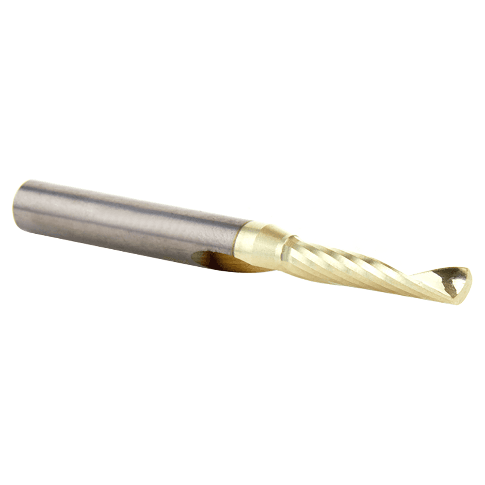 3/16" x 2-1/2" x 7/8" Up-Cut 'O' Aluminum Cutting CNC Spiral Router Bit, 1-Flute, 1/4" shank Alt 3 - Image