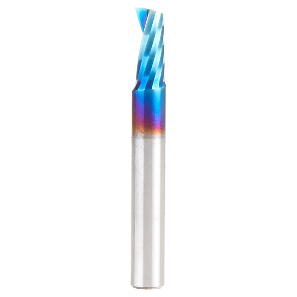 57362-K 1/4" x 2" Spektra Extreme Tool Life Coated Up-Cut 'O' Plastic Cutting CNC Spiral Router Bit, 1-Flute, 1/4" Shank Alt 1 - Image