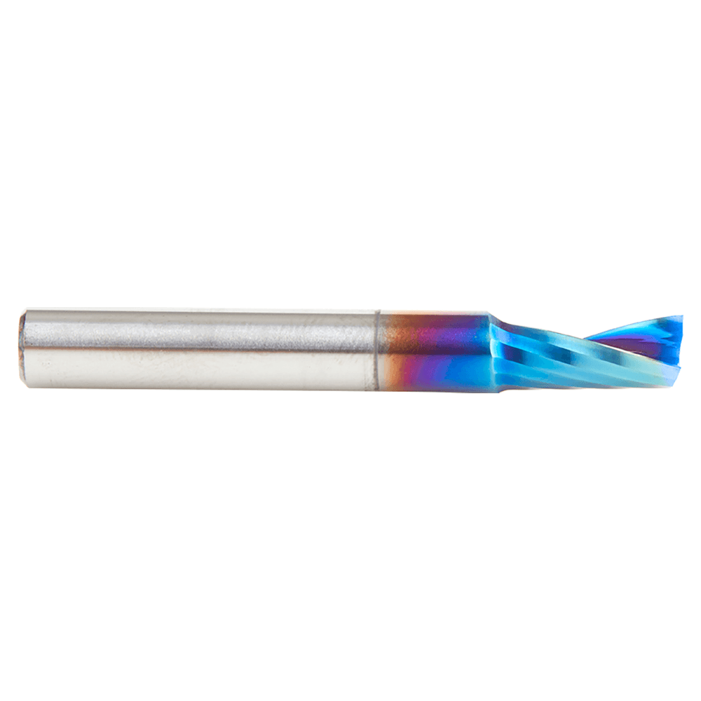 57362-K 1/4" x 2" Spektra Extreme Tool Life Coated Up-Cut 'O' Plastic Cutting CNC Spiral Router Bit, 1-Flute, 1/4" Shank Alt 2 - Image
