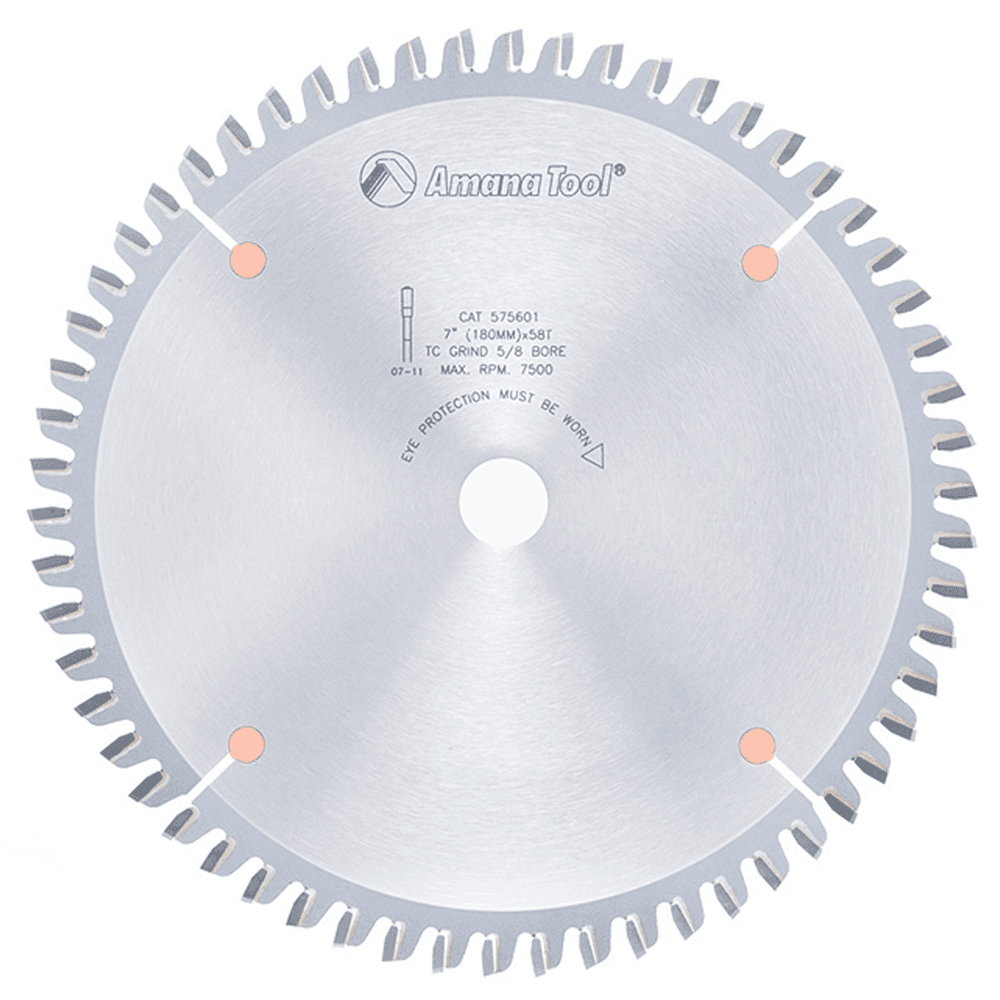 7" x 58 Teeth Aluminum/Non-Ferrous Metal Saw Blade - Main Image