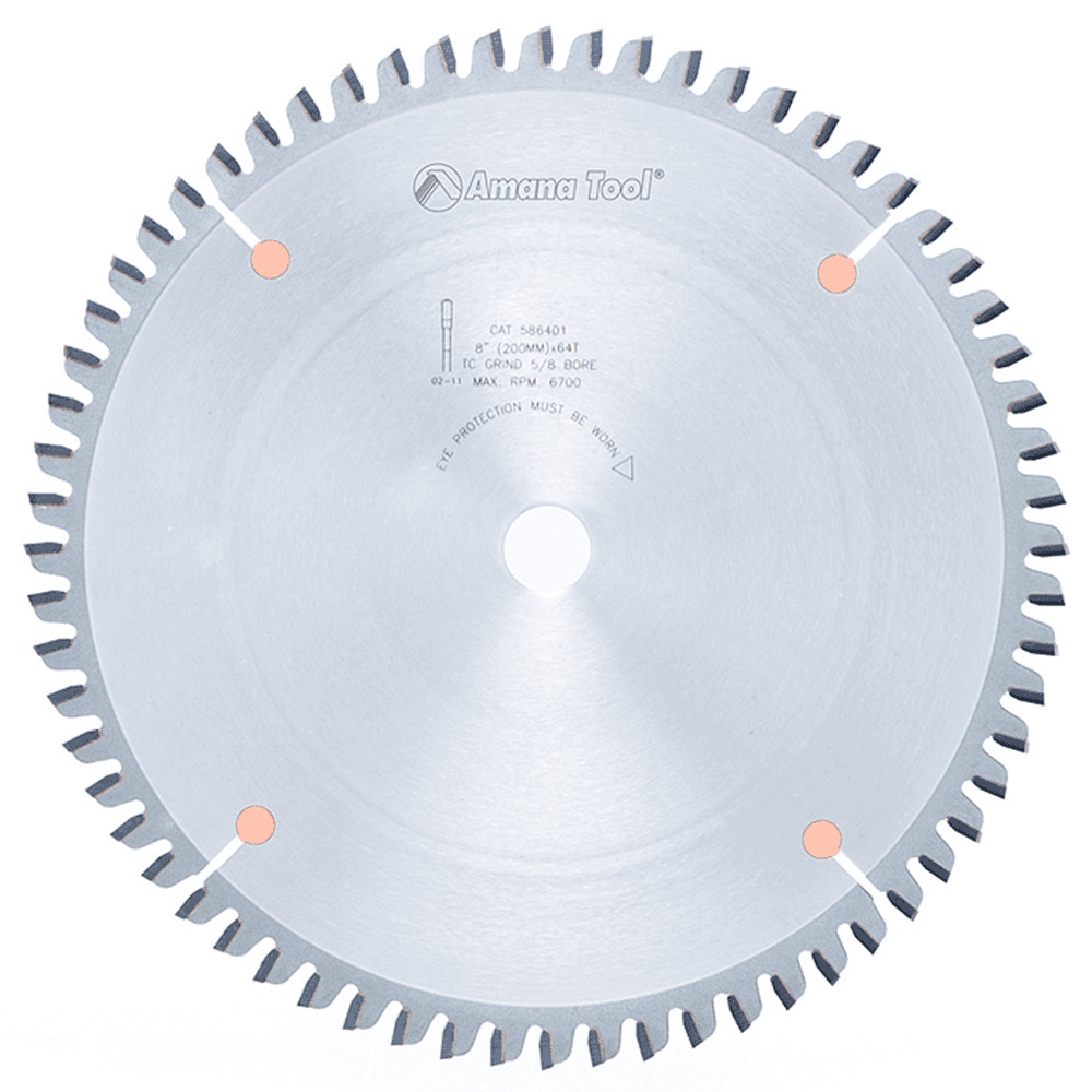 8" x 64 Teeth Aluminum/Non-Ferrous Metal Saw Blade - Main Image