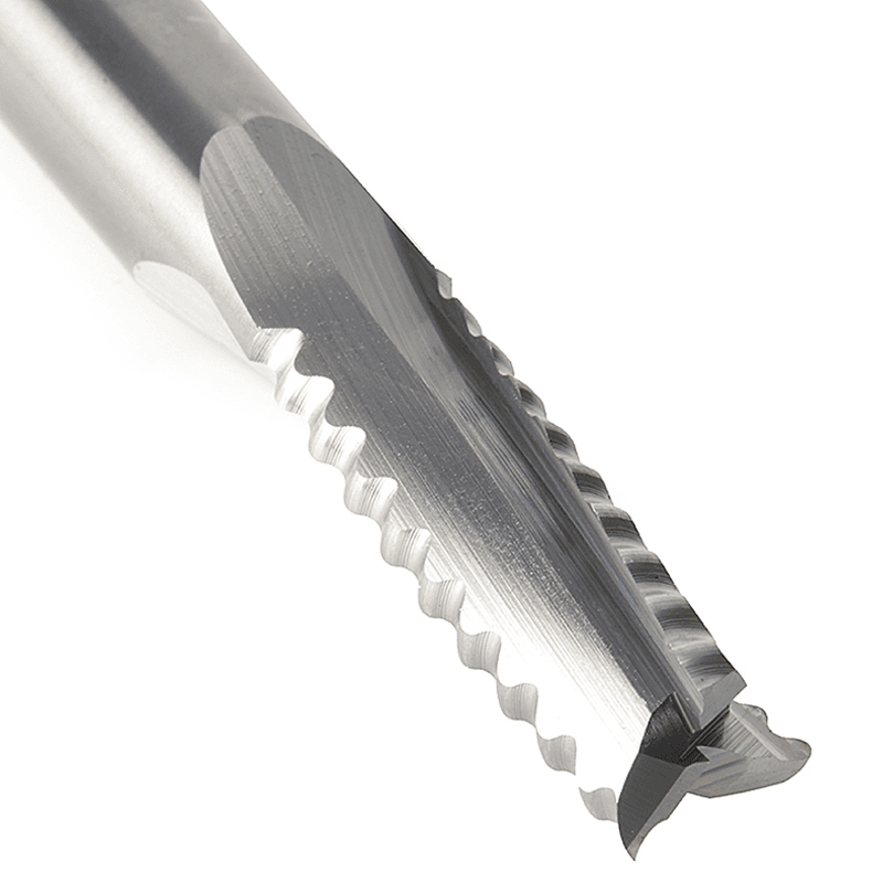 3/8" Dia x 1" CNC Solid Carbide Roughing Spiral 3 Flute, Chipbreaker, 3/8" Shank Up-Cut Router Bit for Castle And Porter Cable Machines Alt 5 - Image