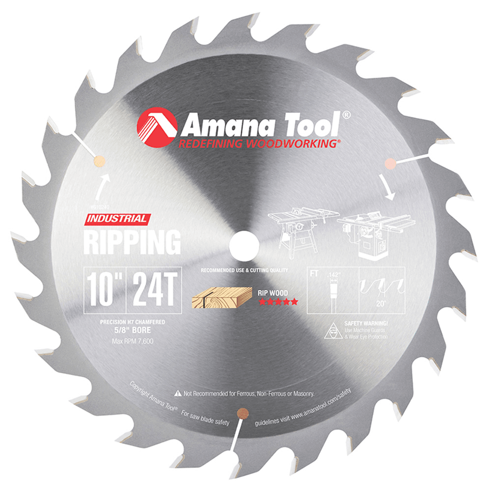 10" x 24 Teeth Standard Ripping Saw Blade - Main Image