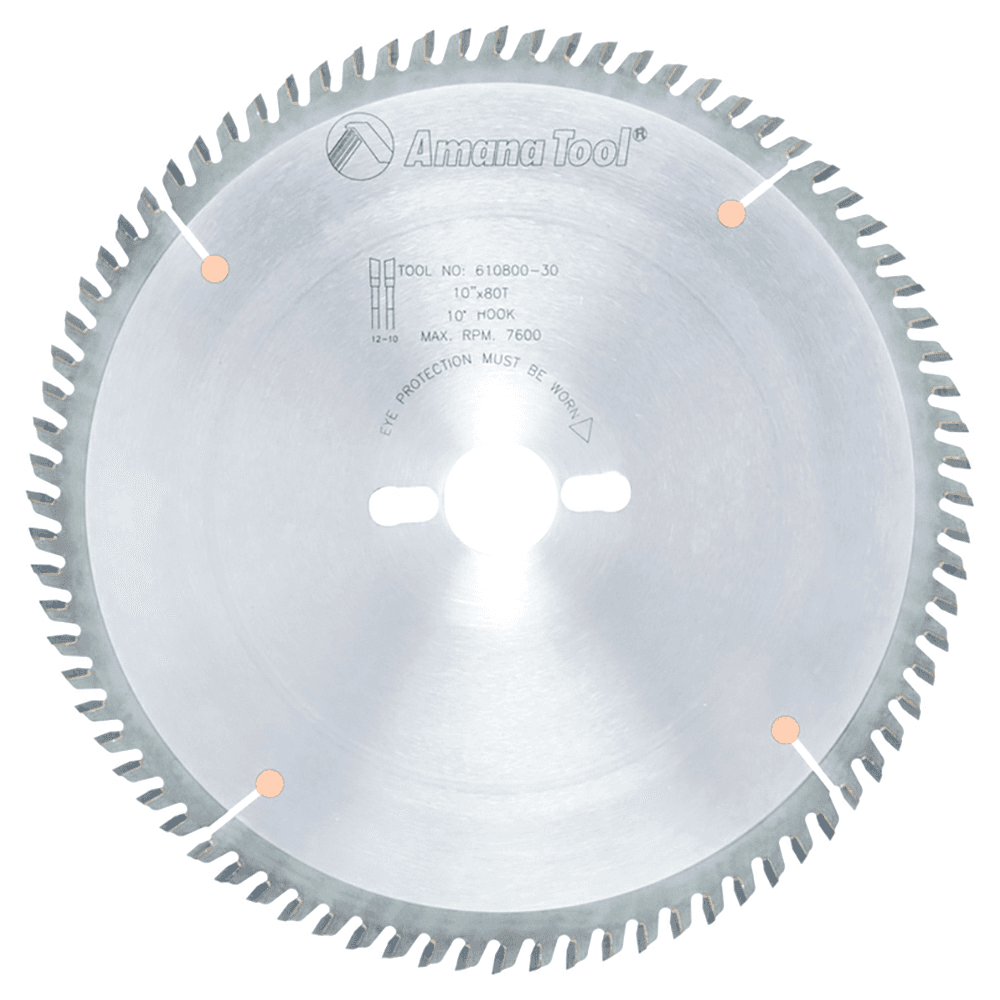 10" x 80 Teeth Trim Saw Blade, 30mm Bore - Main Image