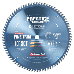 Prestige 10" x 80 Teeth Electro-Blu Non-Stick Coated Trim Saw Blade - Main Image