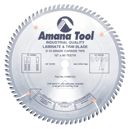 10" x 80 Teeth Fine Cross-Cut/Cut-Off Saw Blade - Main Image