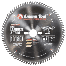 10" x 80 Teeth Fine Cross-Cut/Cut-Off Saw Blade, 30mm Bore - Main Image