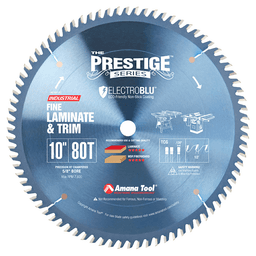 Prestige 10" x 80 Teeth Electro-Blu Non-Stick Coated Fine Cut-Off/Cross-Cut Saw Blade - Main Image