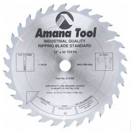 12" x 30 Teeth Standard Ripping Saw Blade - Main Image