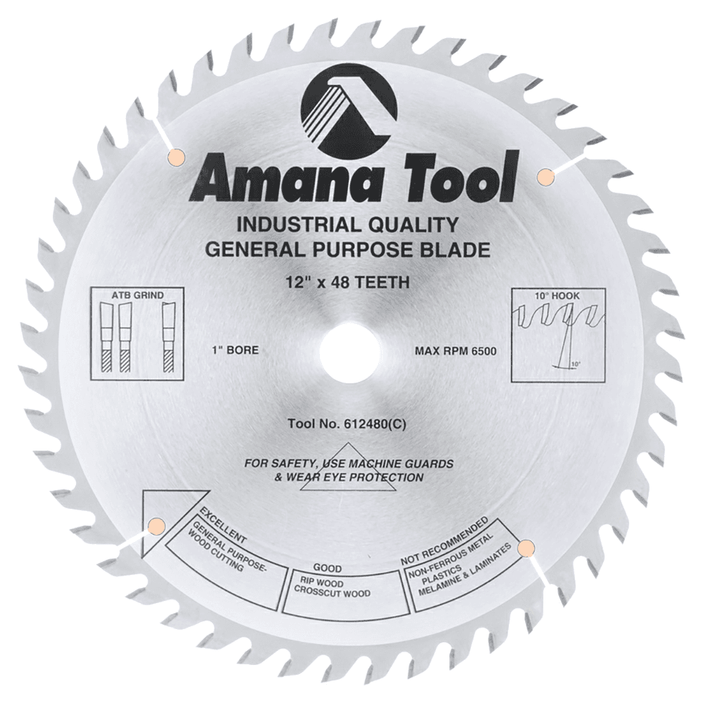 12" x 48 Teeth Ripping/Cross-Cut General Purpose Saw Blade - Main Image