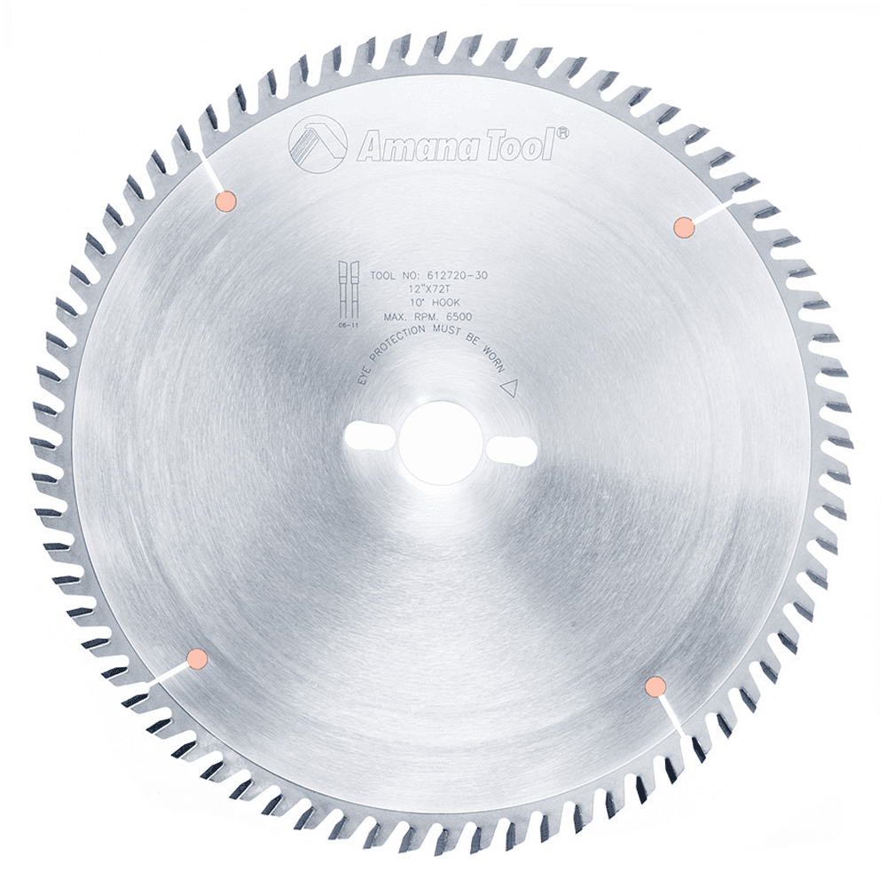 12" x 72 Teeth Cross-Cut/Cut-Off Saw Blade, 30mm Bore Diameter - Main Image