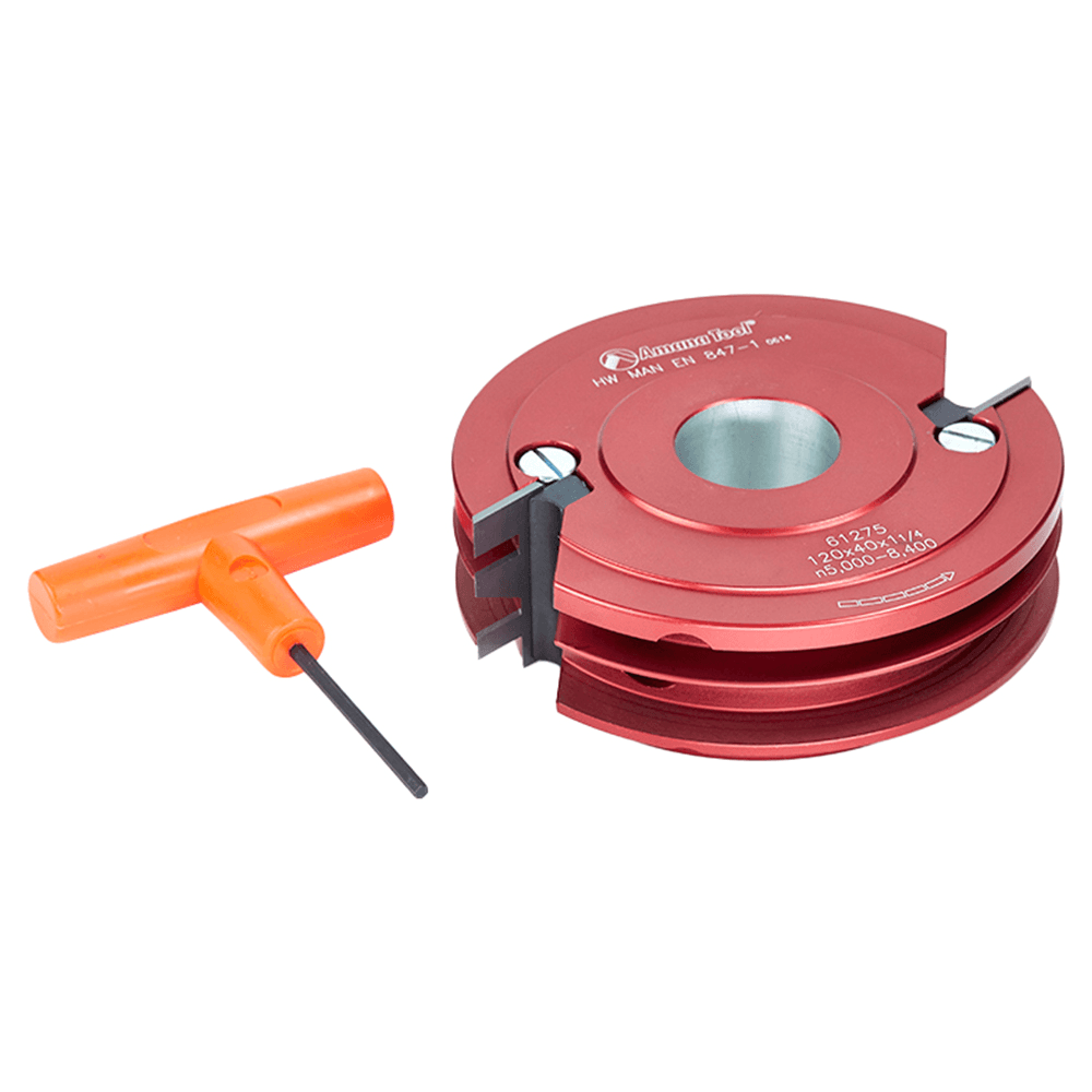 4-3/4" Dia x 1-1/2" Insert Carbide 2-Wing Stile/Rail, 1-1/4" Bore Profile #4 Steel Main - Image