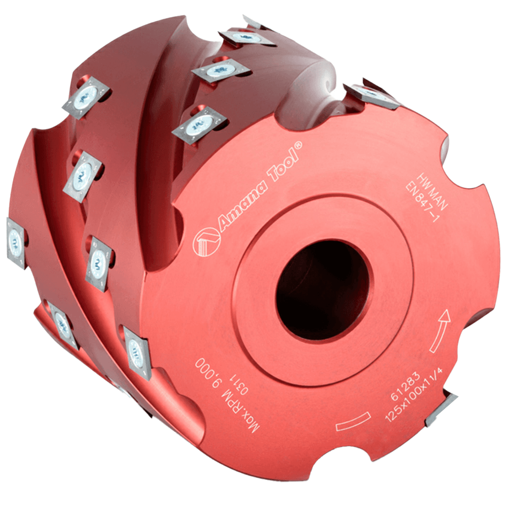5" Dia x 4" x 1-1/4" Bore Insert Carbide luminum Roughing Spiral Planer, 24 Teeth Alt 1 - Image