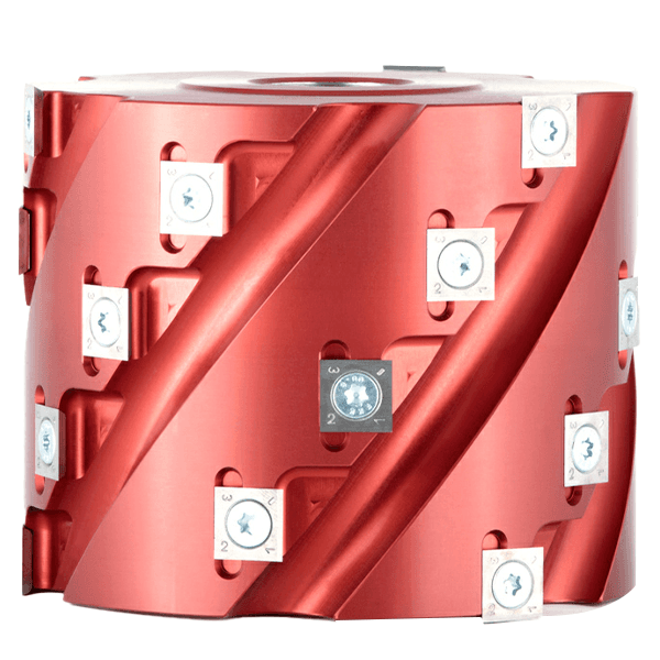 5" Dia x 4" x 1-1/4" Bore Insert Carbide luminum Roughing Spiral Planer, 24 Teeth Main - Image