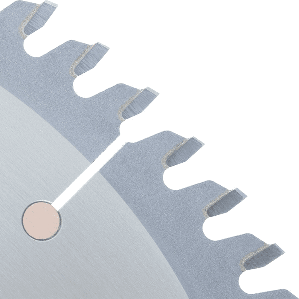 Triple chip grind reduces swirls while the thick, stable plate reduces vibration for a precise cut with Amana's saw blade.