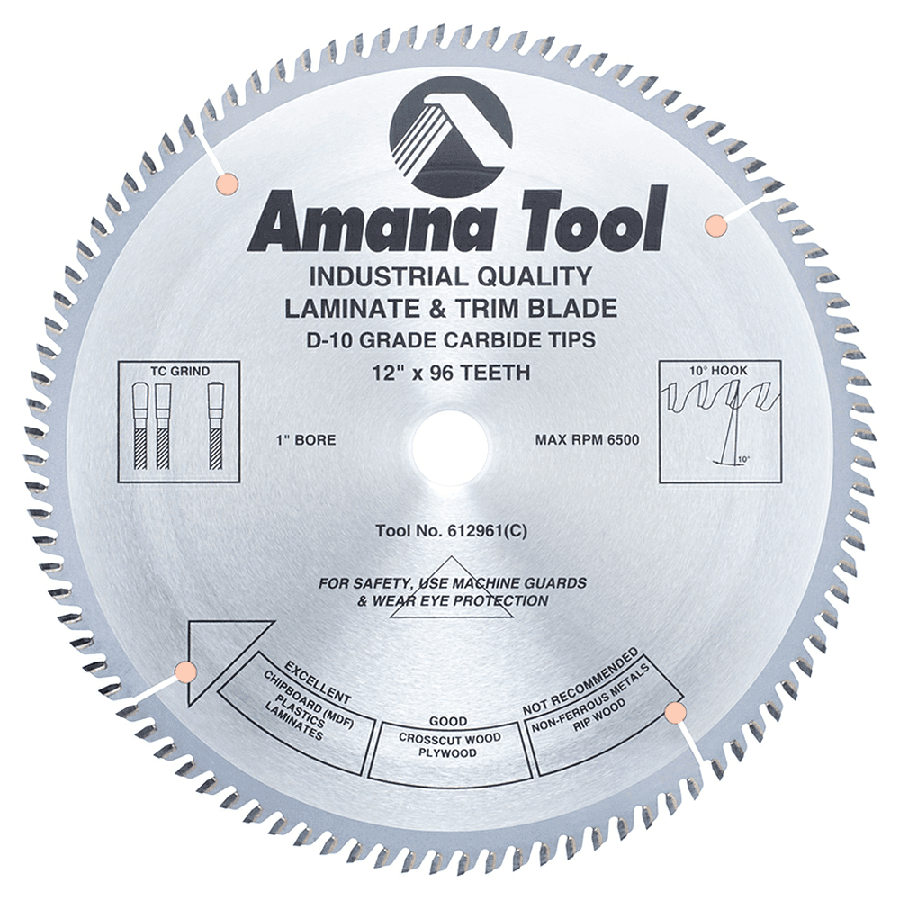12" x 96 Teeth Fine Cut-Off/Cross-Cut Saw Blade - Main Image