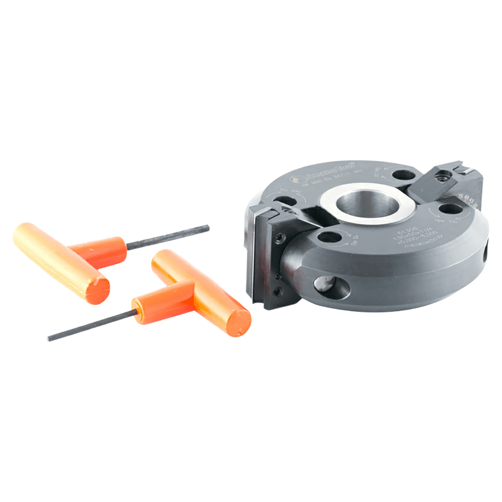 61306 -67.5° to +67.5° x 130mm x 50mm x 1-1/4" Bore Insert Carbide Steel Adjustable Chamfer Alt 2 - Image