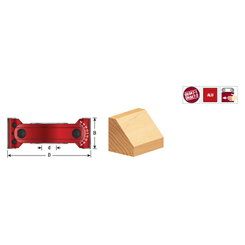 61310 -90° to +90° x 160mm x 50mm x 1-1/4" Bore Insert Carbide Aluminum Adjustable Chamfer Alt 1 - Image