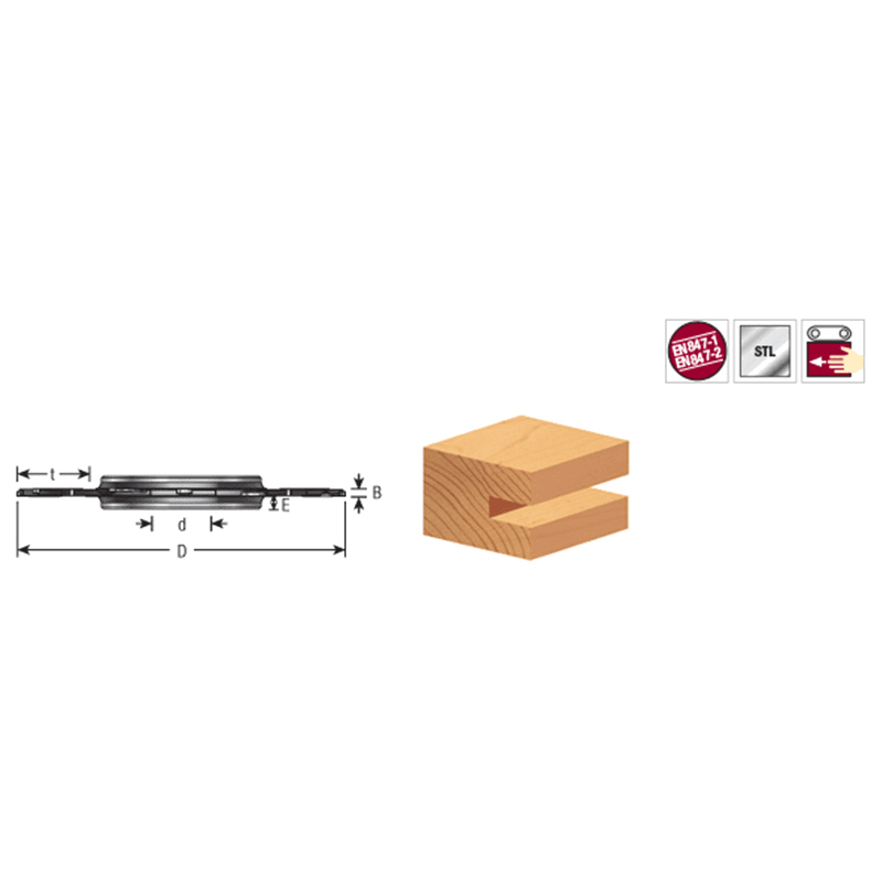 160mm x 4.0mm - 7.5mm x 1-1/4" Bore Insert Carbide Adjustable Groove/Rabbet with Scorer Alt 1 - Image