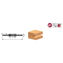 150mm x 4.0mm - 15.5mm x 1-1/4" Bore 3 - Piece Insert Carbide Adjustable Groove with Scorer Alt 1 - Image